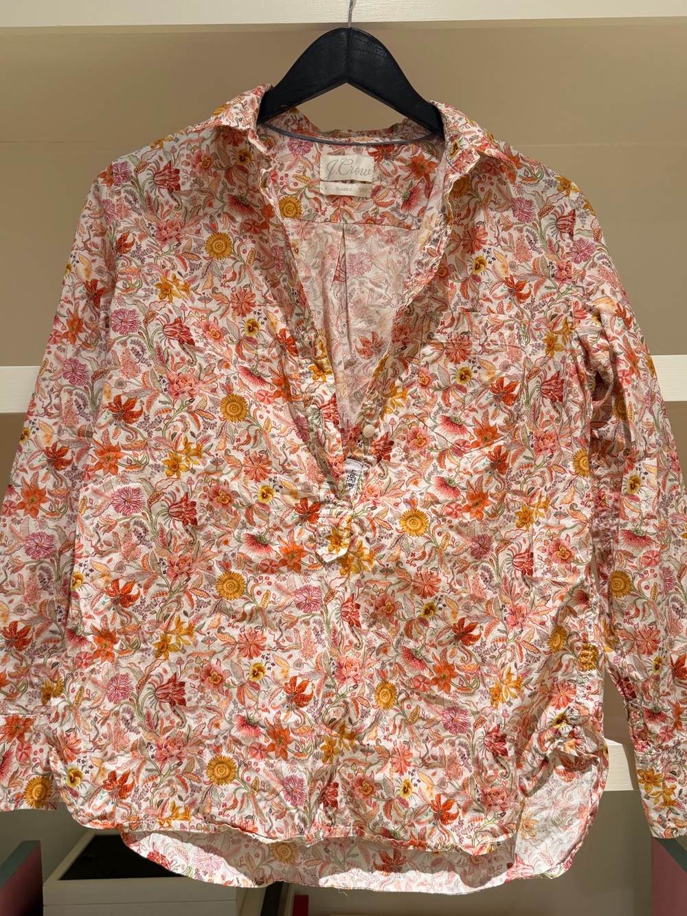 J. Crew floral blouse made with Liberty fabric (size 6, Garden of Life)